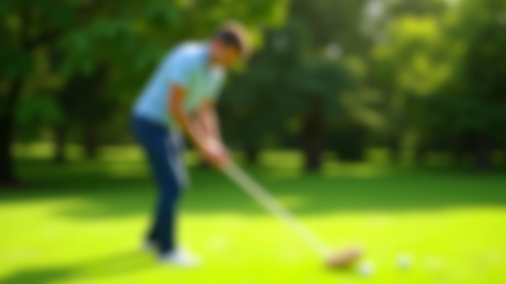 لاعب كروكيه يقوم بضربة أمامية كلاسيكية على العشب الأخضر